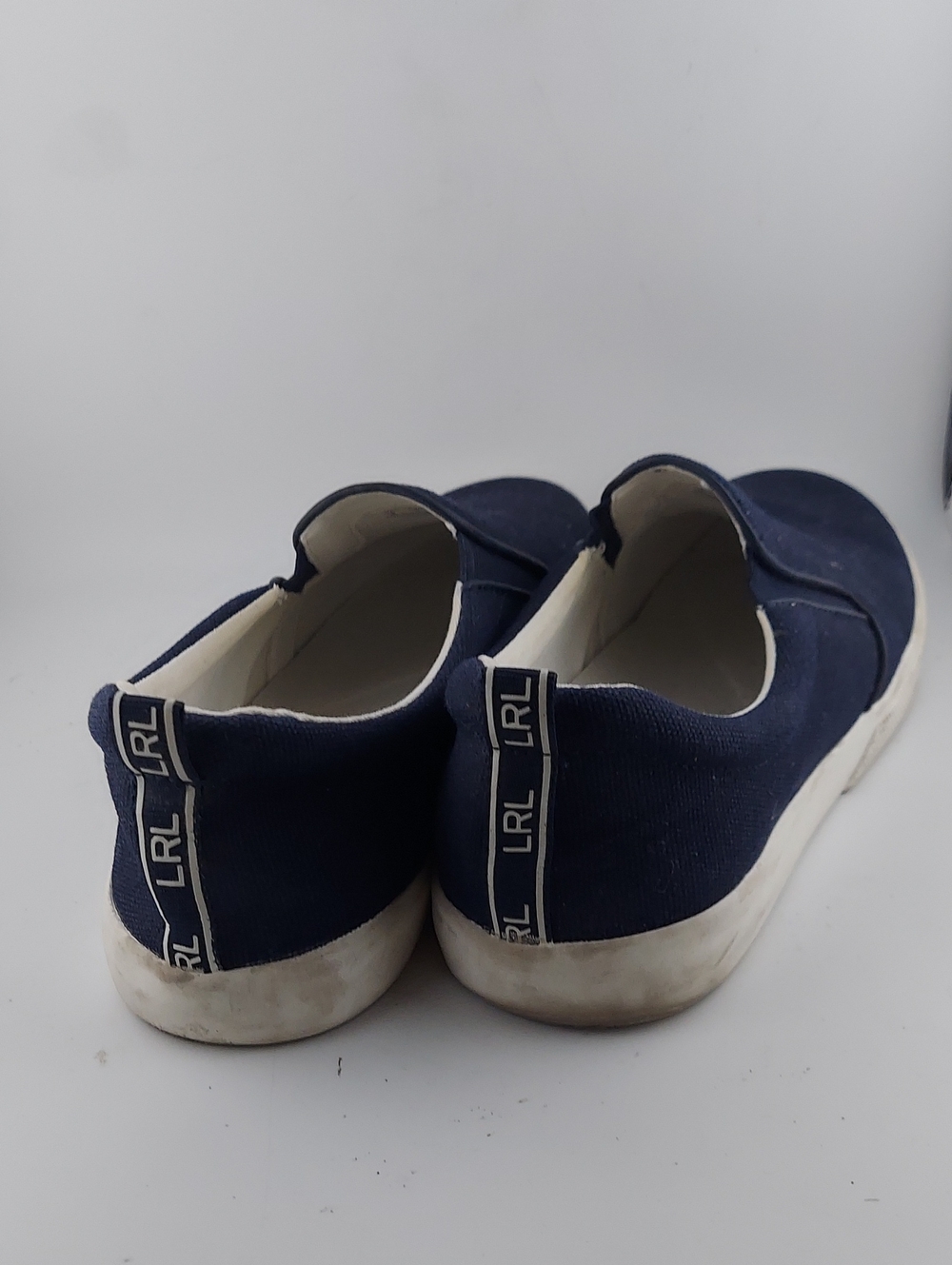 Lauren Ralph Lauren Navy Canvas Slip-On Flats
